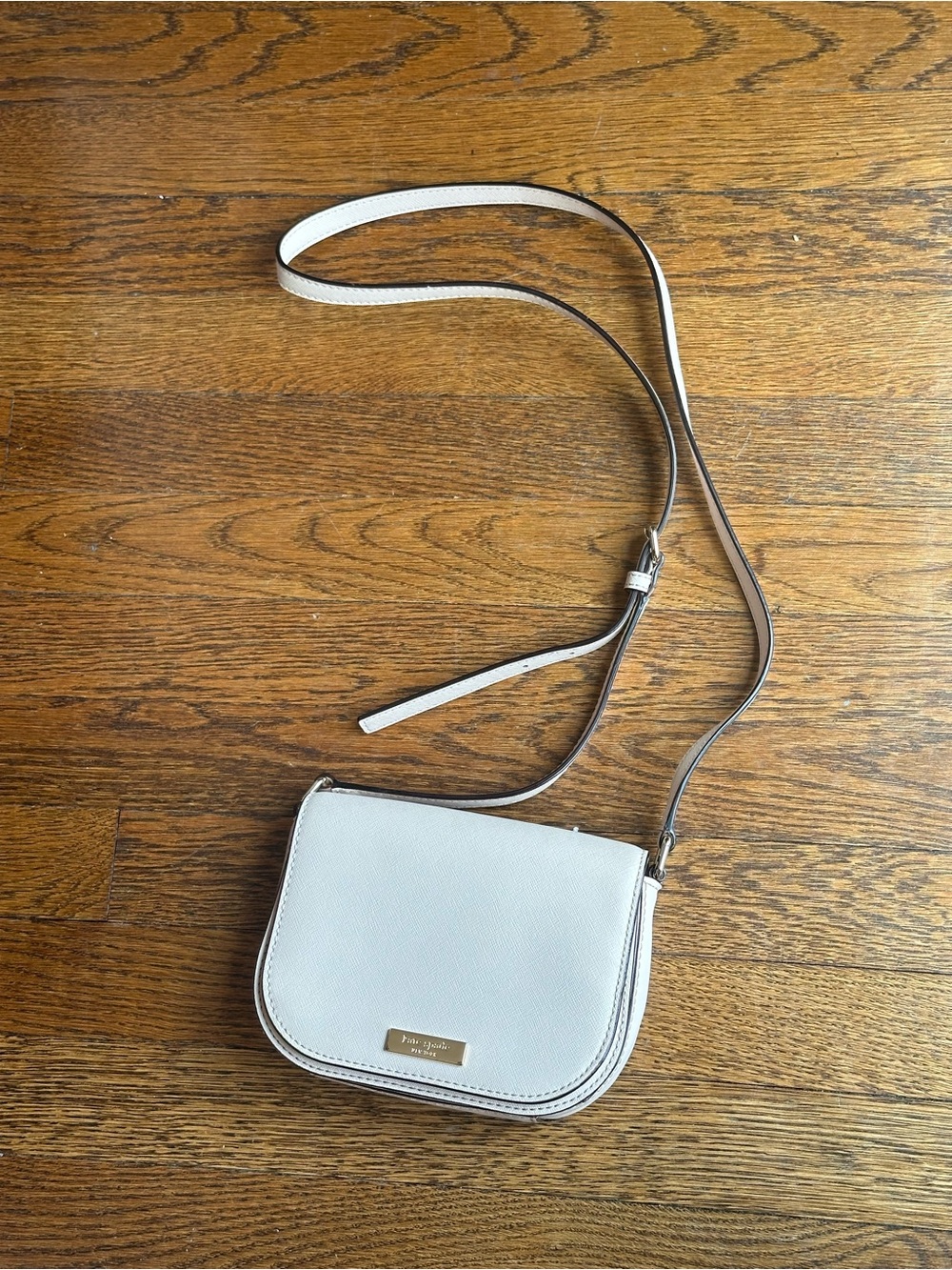 Kate Spade Madison Saffiano Leather Saddle Bag Crossbody (conch pink)